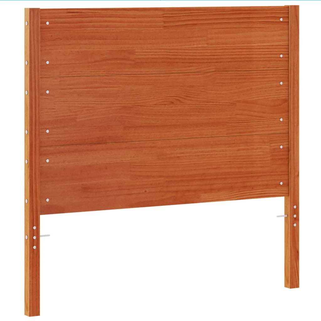 Headboard Wax Brown 100 cm Solid Wood Pine