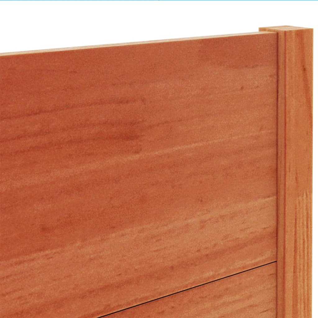 Headboard Wax Brown 100 cm Solid Wood Pine