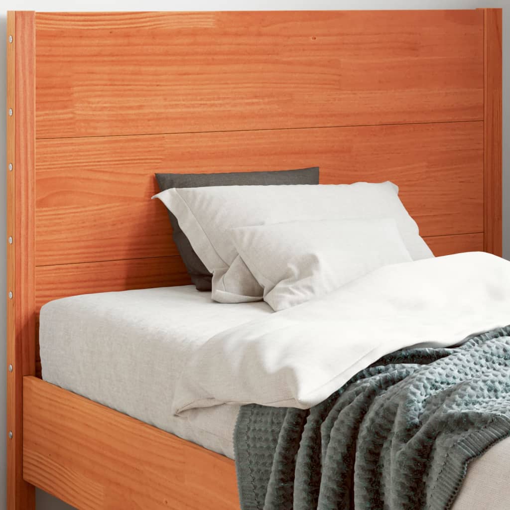 Headboard Wax Brown 100 cm Solid Wood Pine