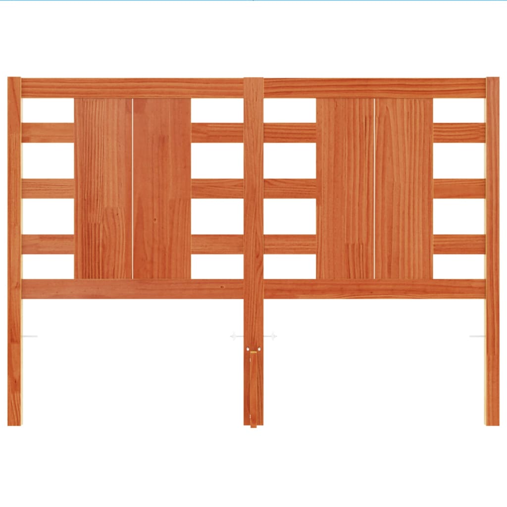 Headboard Wax Brown 135 cm Solid Wood Pine
