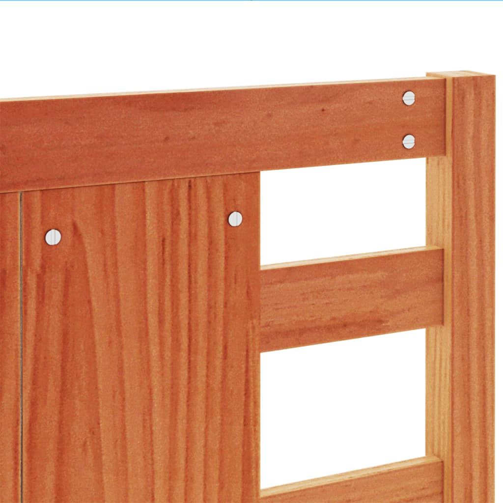 Headboard Wax Brown 135 cm Solid Wood Pine