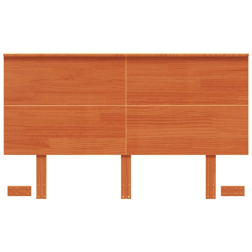 Headboard Wax Brown 120 cm Solid Wood Pine