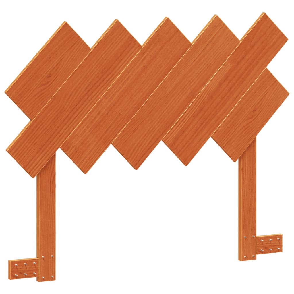 Headboard Wax Brown 100 cm Solid Wood Pine