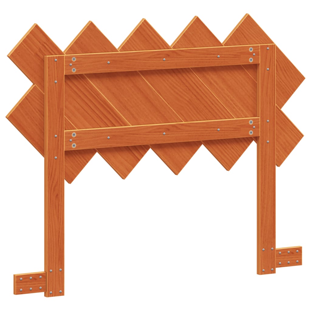 Headboard Wax Brown 100 cm Solid Wood Pine