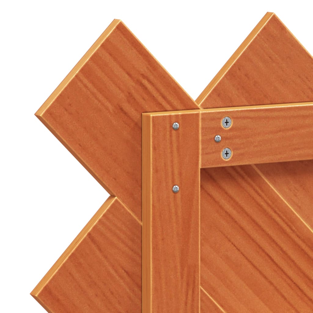 Headboard Wax Brown 100 cm Solid Wood Pine