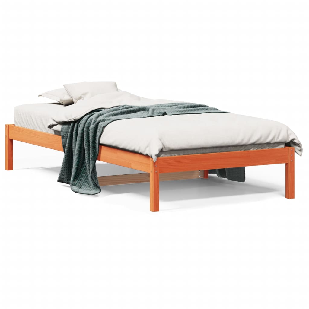 Day Bed without Mattress Wax Brown 80x200 cm Solid Wood Pine