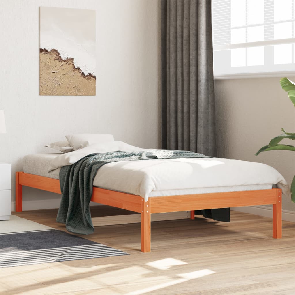 Day Bed without Mattress Wax Brown 80x200 cm Solid Wood Pine