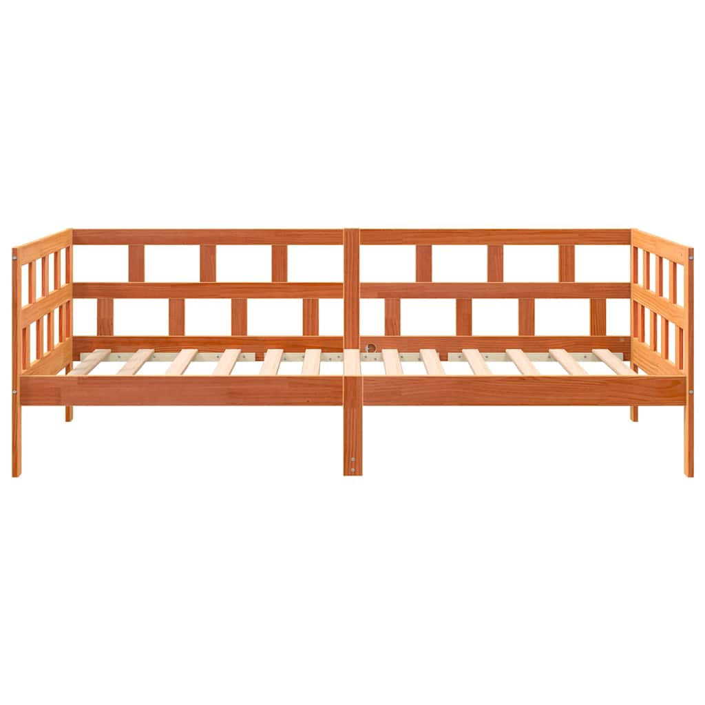 Day Bed without Mattress Wax Brown 90x200 cm Solid Wood Pine