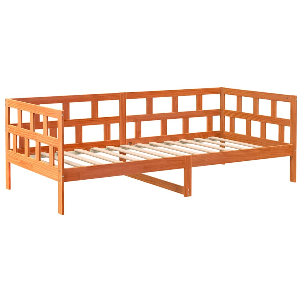 Day Bed without Mattress Wax Brown 80x200 cm Solid Wood Pine