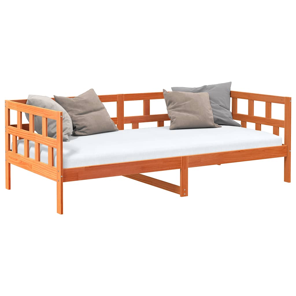 Day Bed without Mattress Wax Brown 80x200 cm Solid Wood Pine