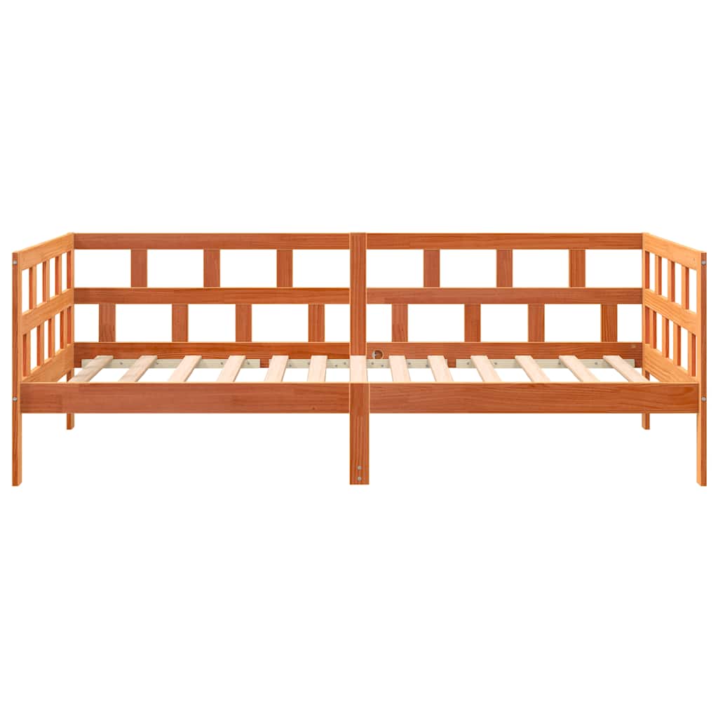 Day Bed without Mattress Wax Brown 80x200 cm Solid Wood Pine
