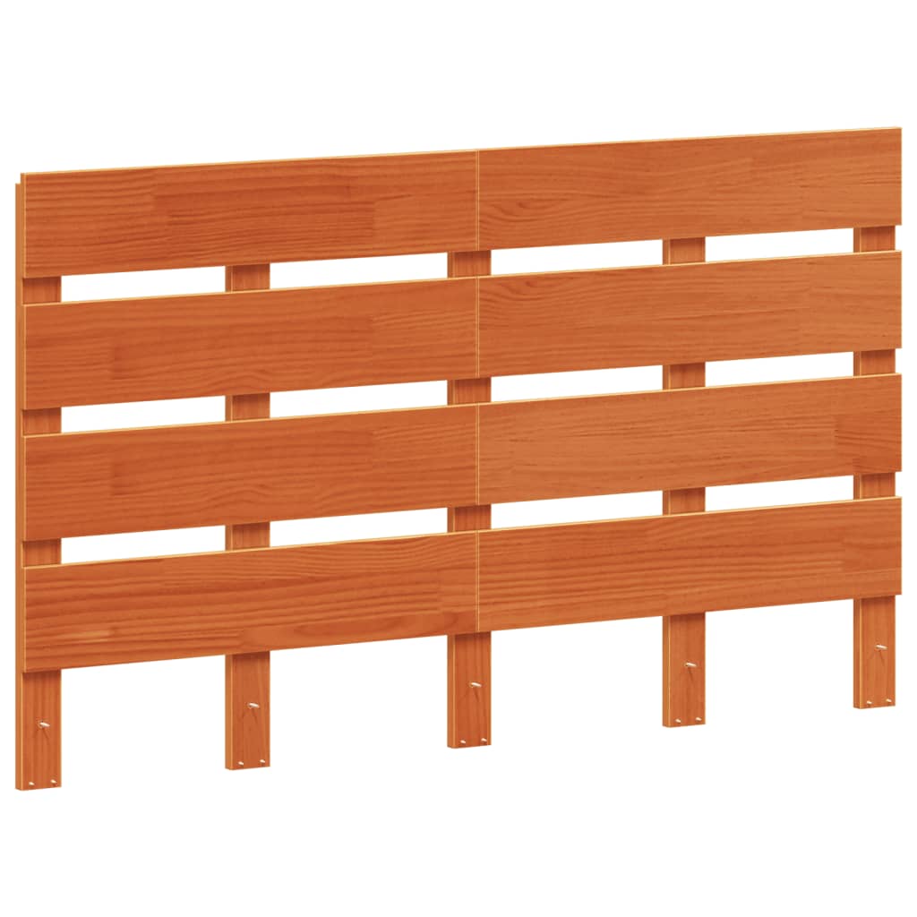 Headboard Wax Brown 120 cm Solid Wood Pine