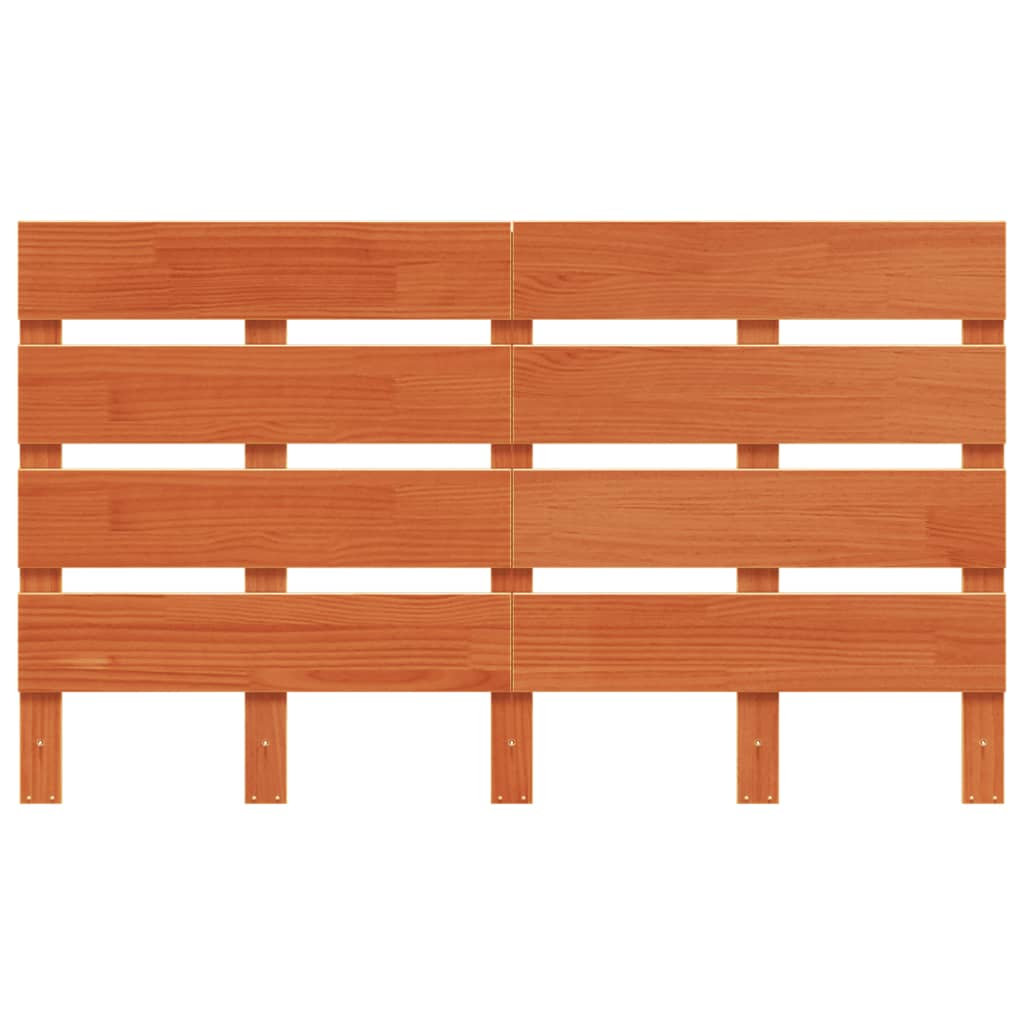 Headboard Wax Brown 120 cm Solid Wood Pine