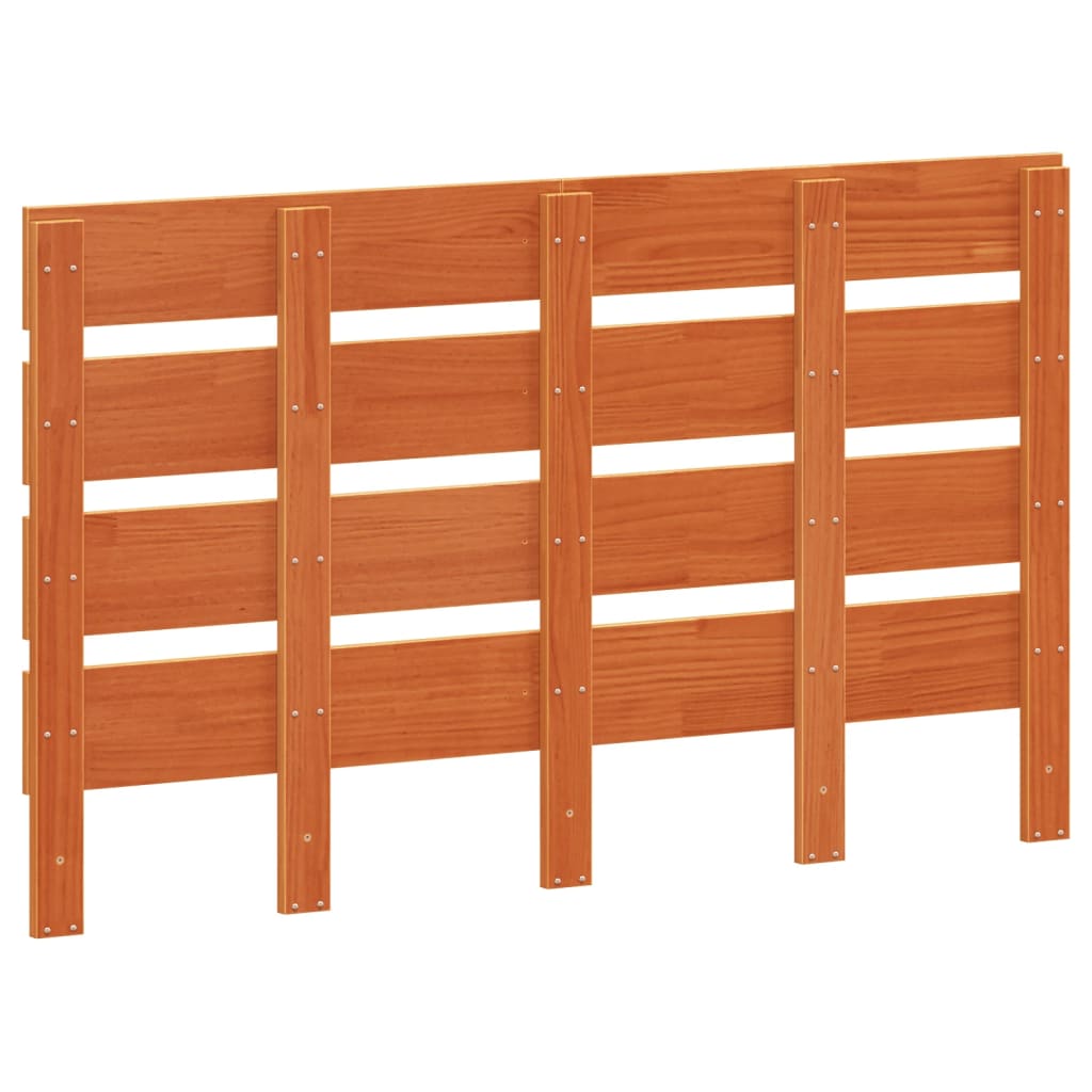 Headboard Wax Brown 120 cm Solid Wood Pine