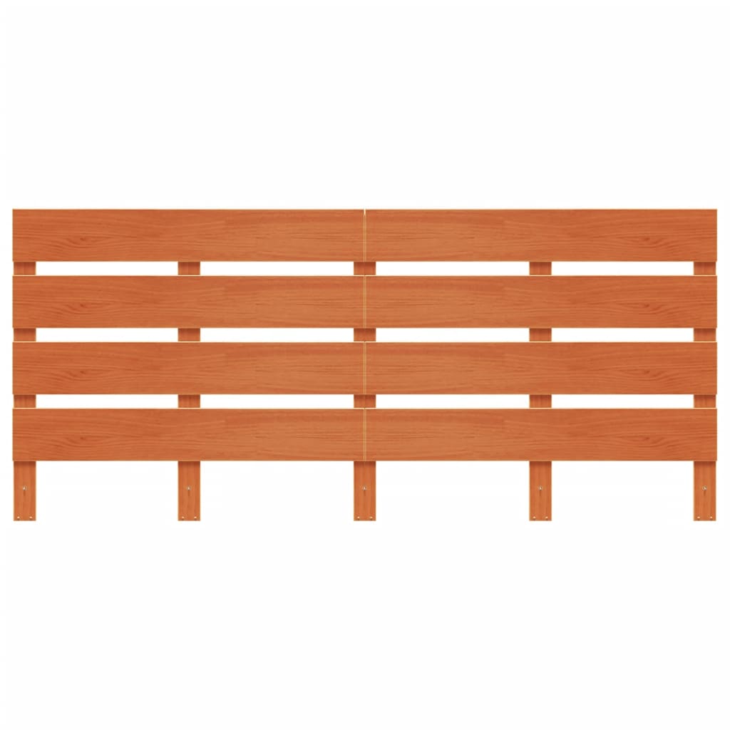 Headboard Wax Brown 135 cm Solid Wood Pine