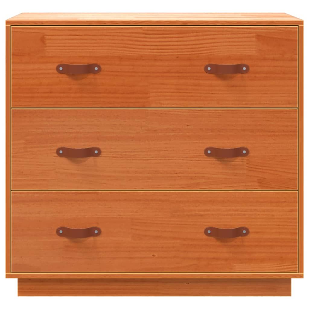 Sideboard Wax Brown 80x40x75 cm Solid Wood Pine