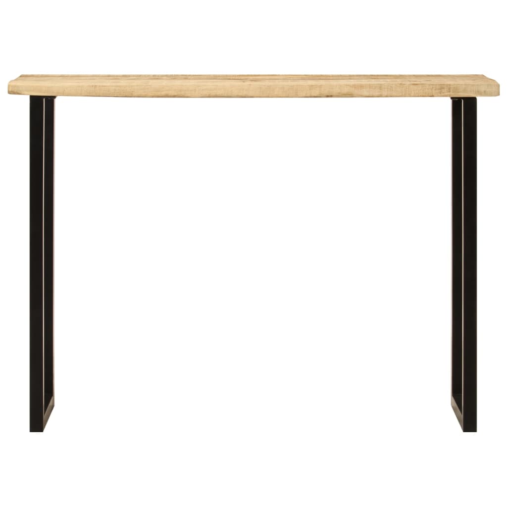 Console Table with Live Edge 105x33x76 cm Solid Wood Mango