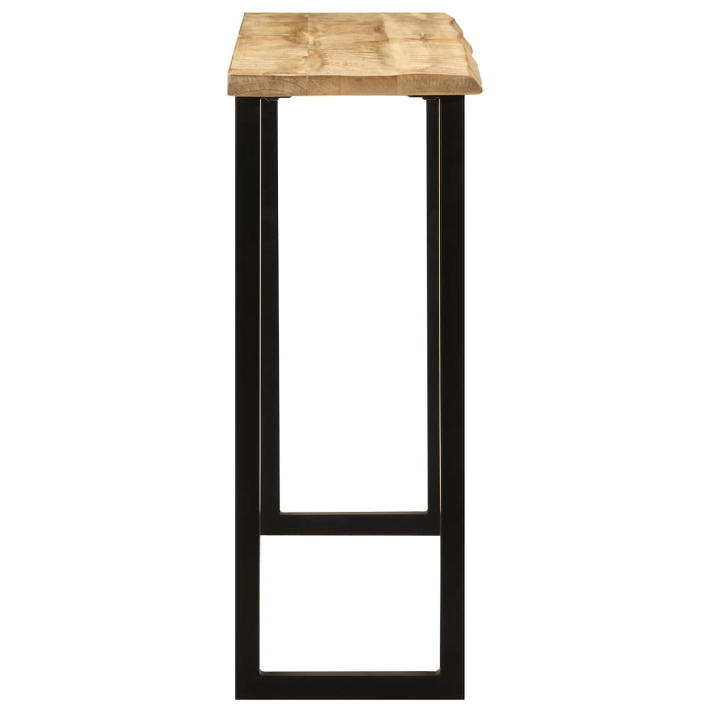 Console Table with Live Edge 105x33x76 cm Solid Wood Mango