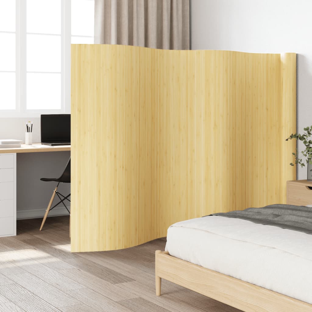 Room Divider Light Natural 165x800 cm Bamboo