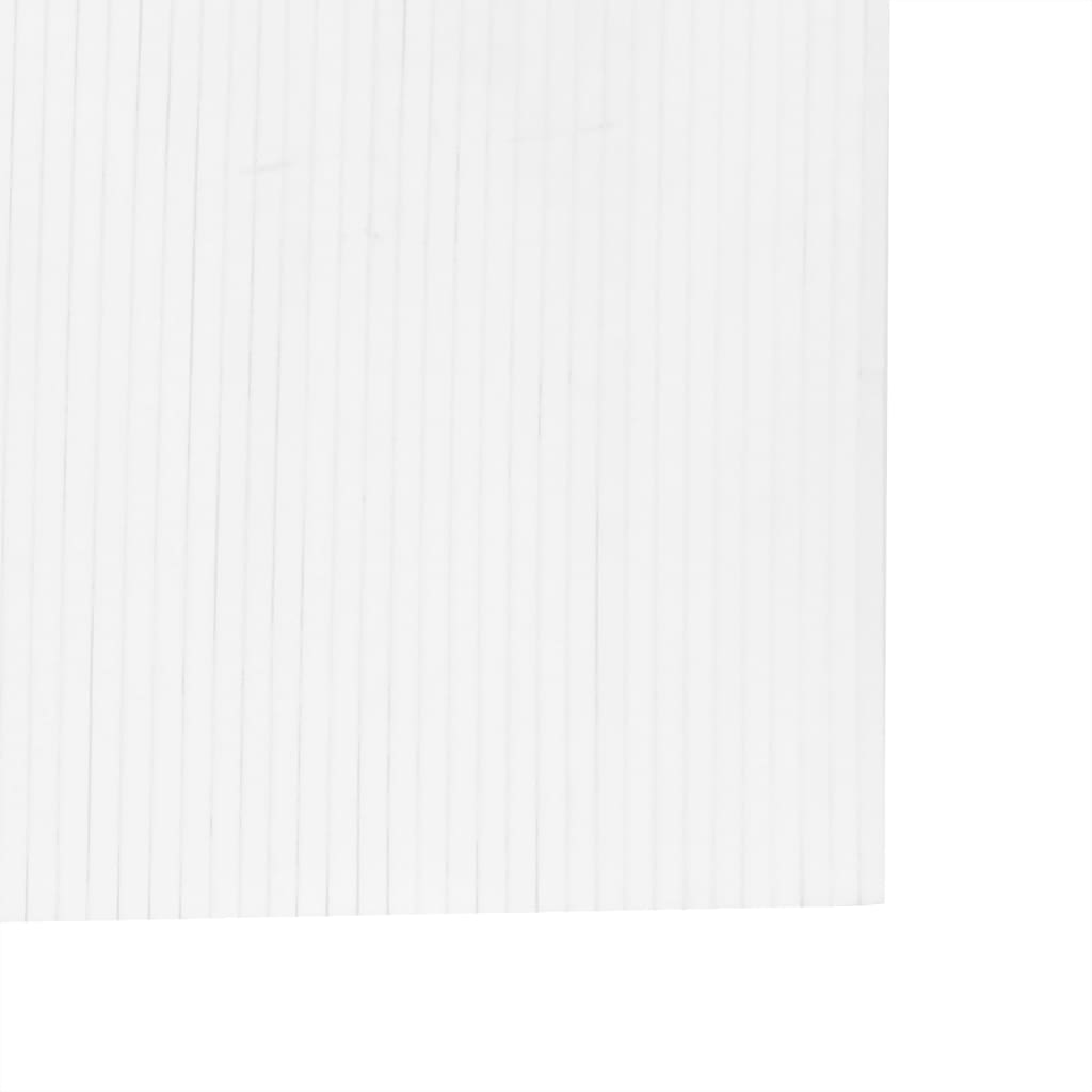 Room Divider White 165x800 cm Bamboo