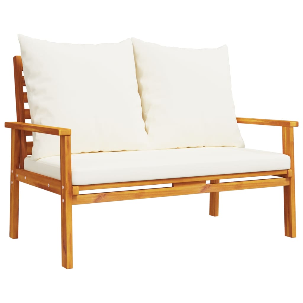 Garden Set with Cushion Solid Wood Acacia