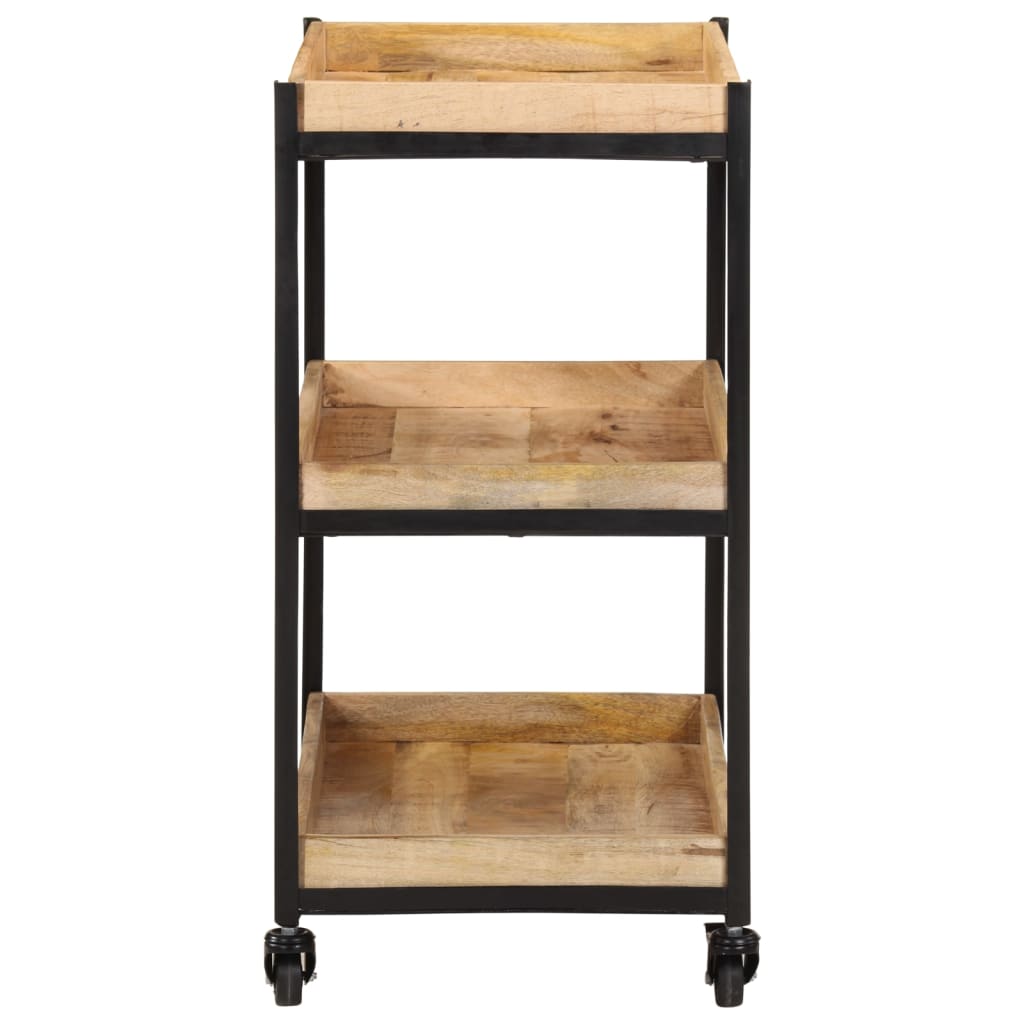 Kitchen Trolley 60x40x80 cm Solid Rough Wood Mango