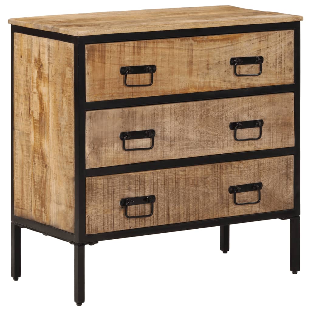 Sideboard 70x35x70 cm Solid Rough Wood Mango