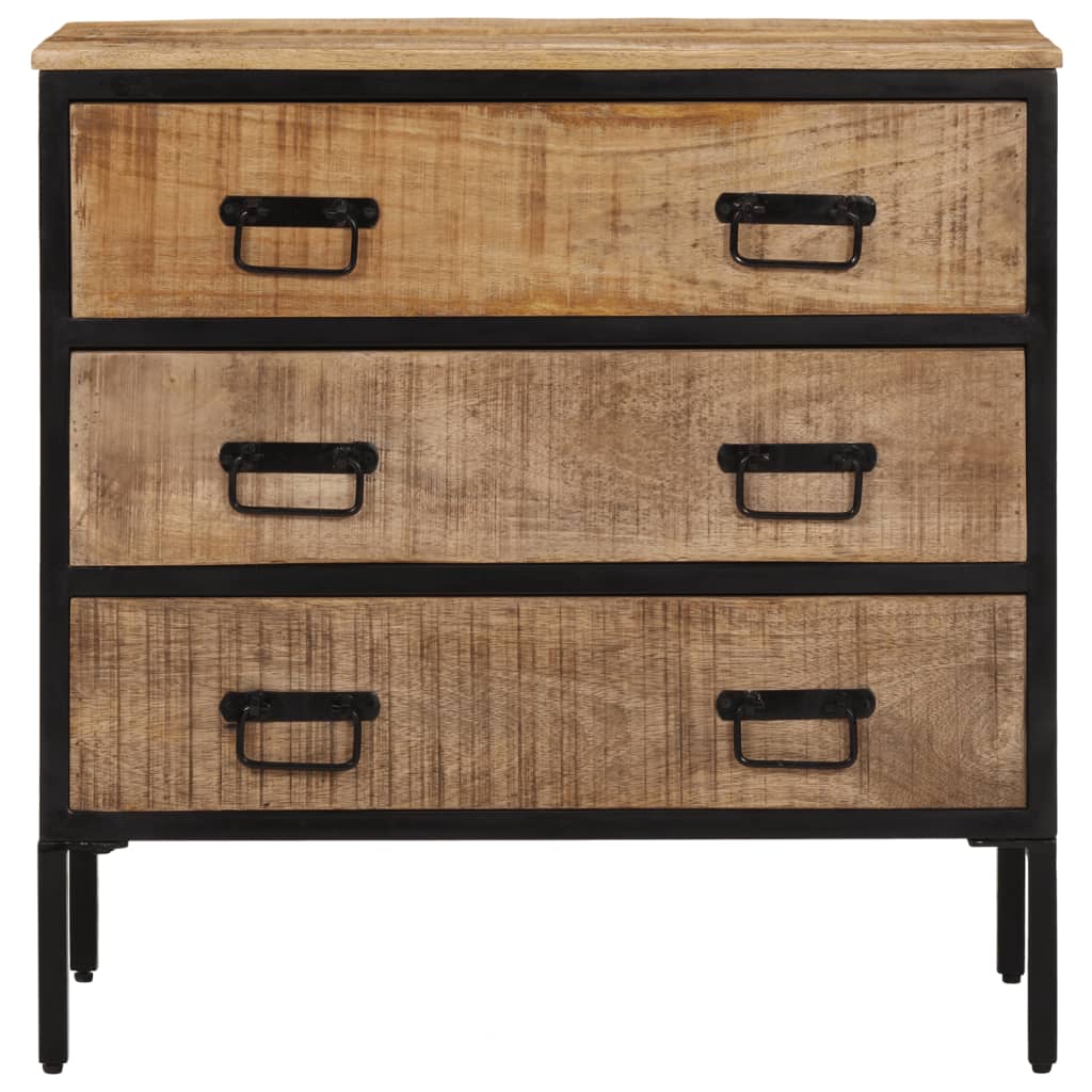 Sideboard 70x35x70 cm Solid Rough Wood Mango