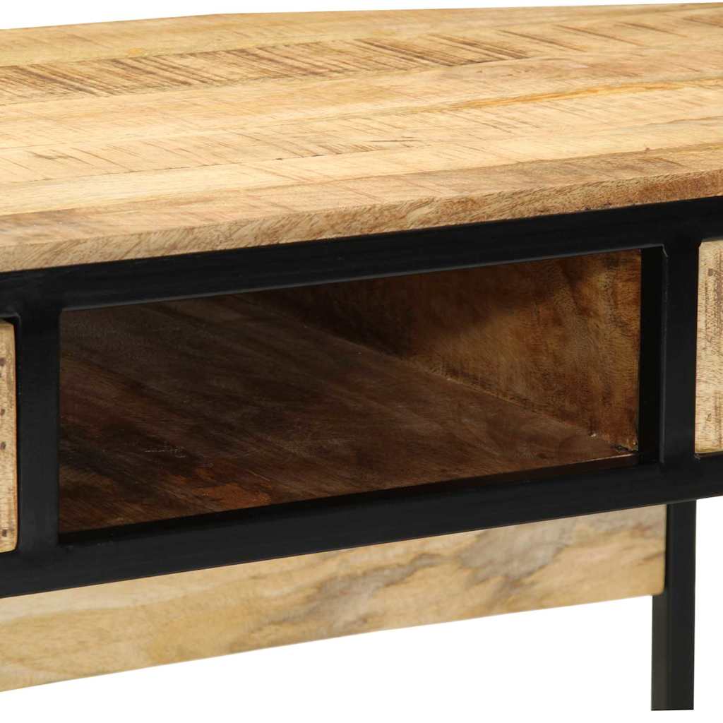 Writing Desk with Shelf Brown 100 x 50 x 75 cm Solid mango wood