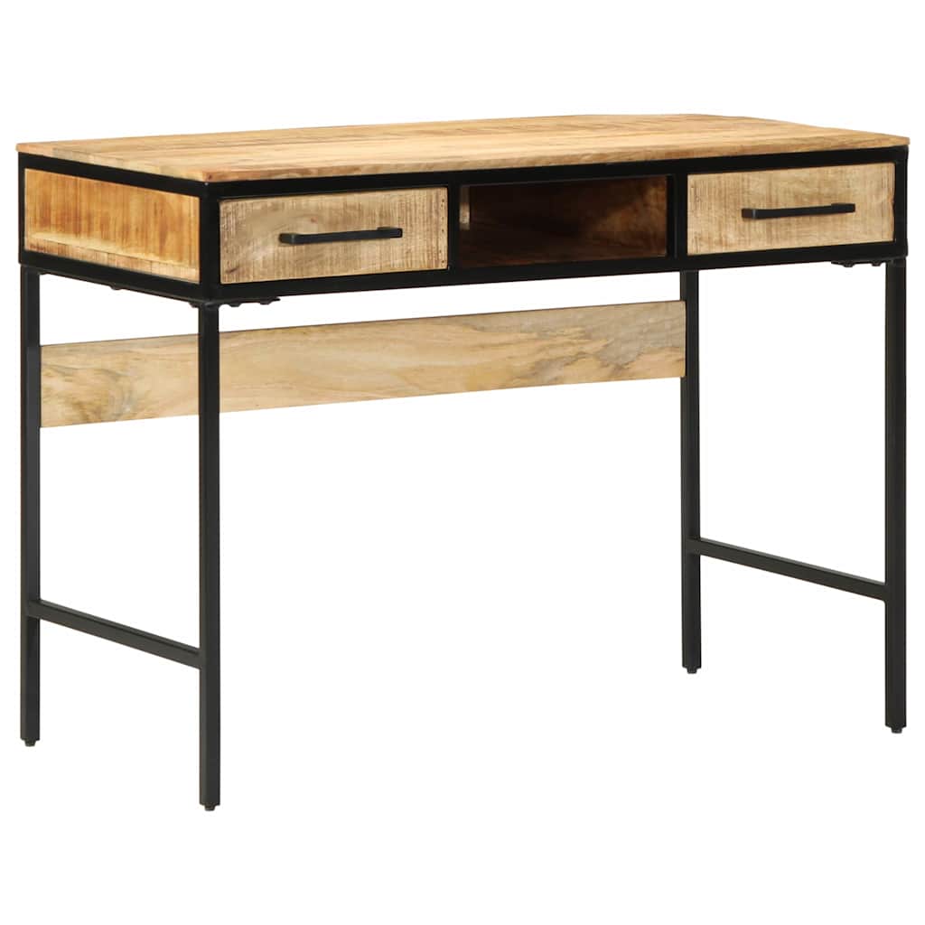 Writing Desk with Shelf Brown 100 x 50 x 75 cm Solid mango wood