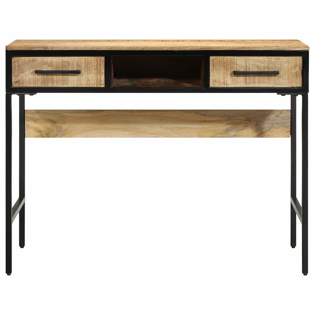 Writing Desk with Shelf Brown 100 x 50 x 75 cm Solid mango wood