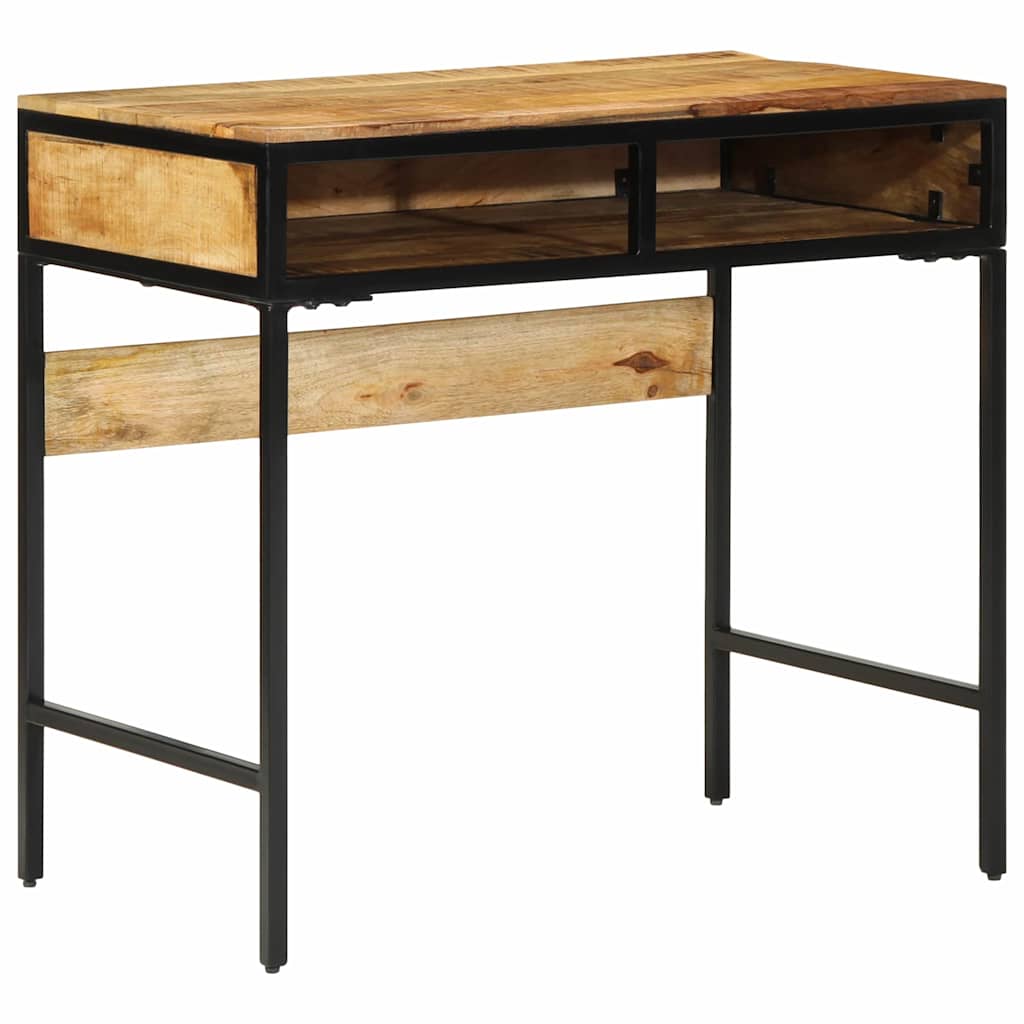 Writing Desk with Shelf Brown 80 x 50 x 75 cm Solid mango wood