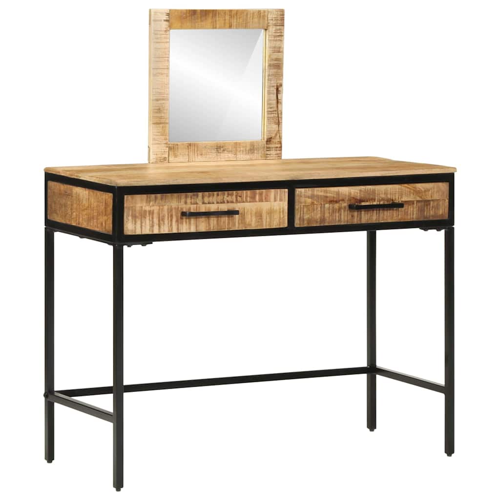 Dressing Table Brown 100 X 40 X 120 Cm Solid Mango Wood