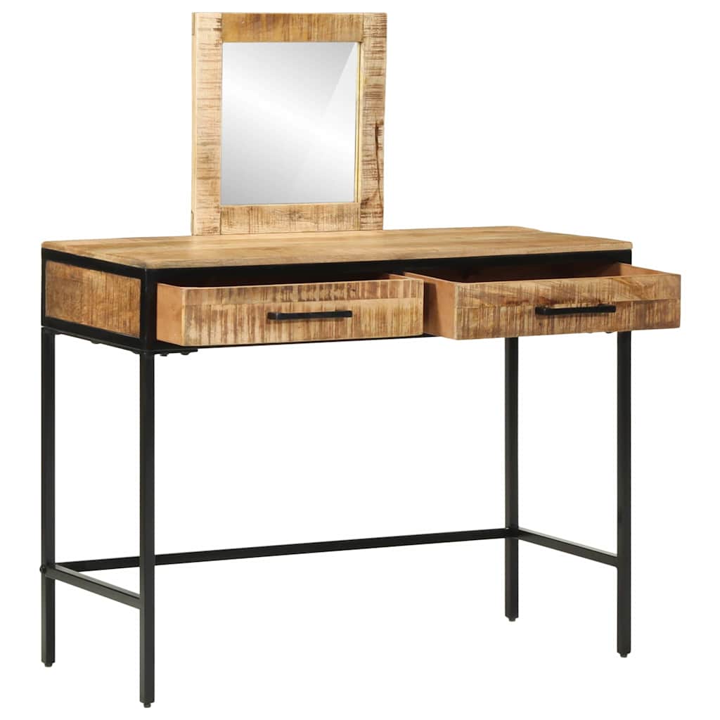 Dressing Table Brown 100 X 40 X 120 Cm Solid Mango Wood