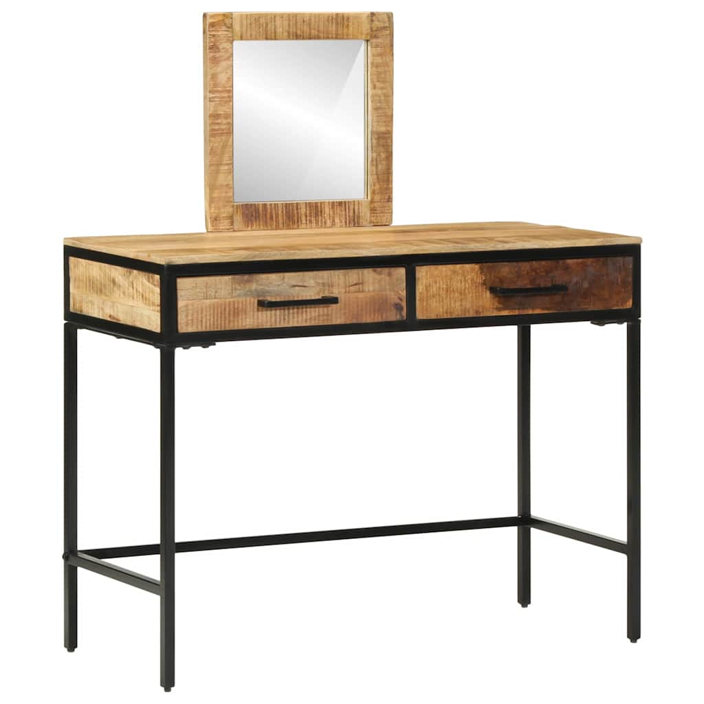 Dressing Table Brown 100 X 40 X 120 Cm Solid Mango Wood