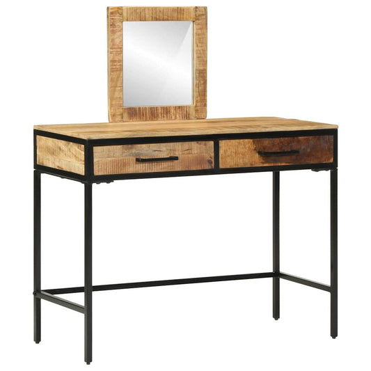Dressing Table Brown 100 X 40 X 120 Cm Solid Mango Wood