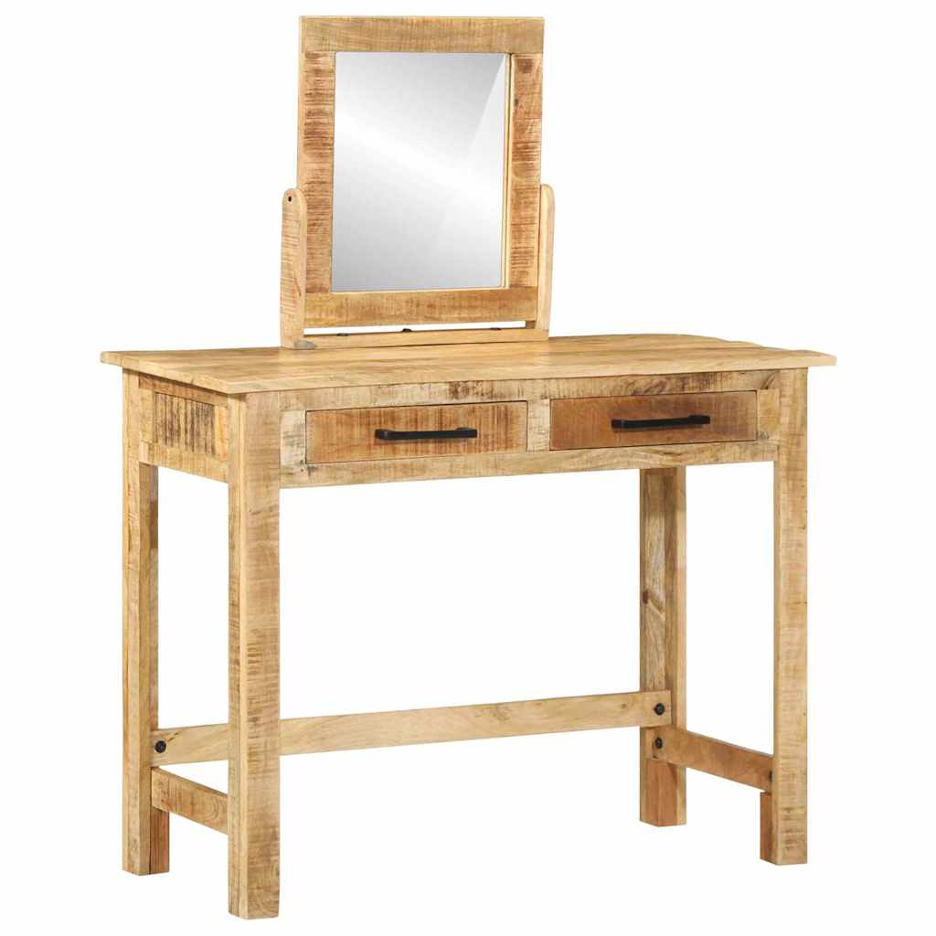 Dressing Table Brown 100 X 40 X 120 Cm Solid Mango Wood