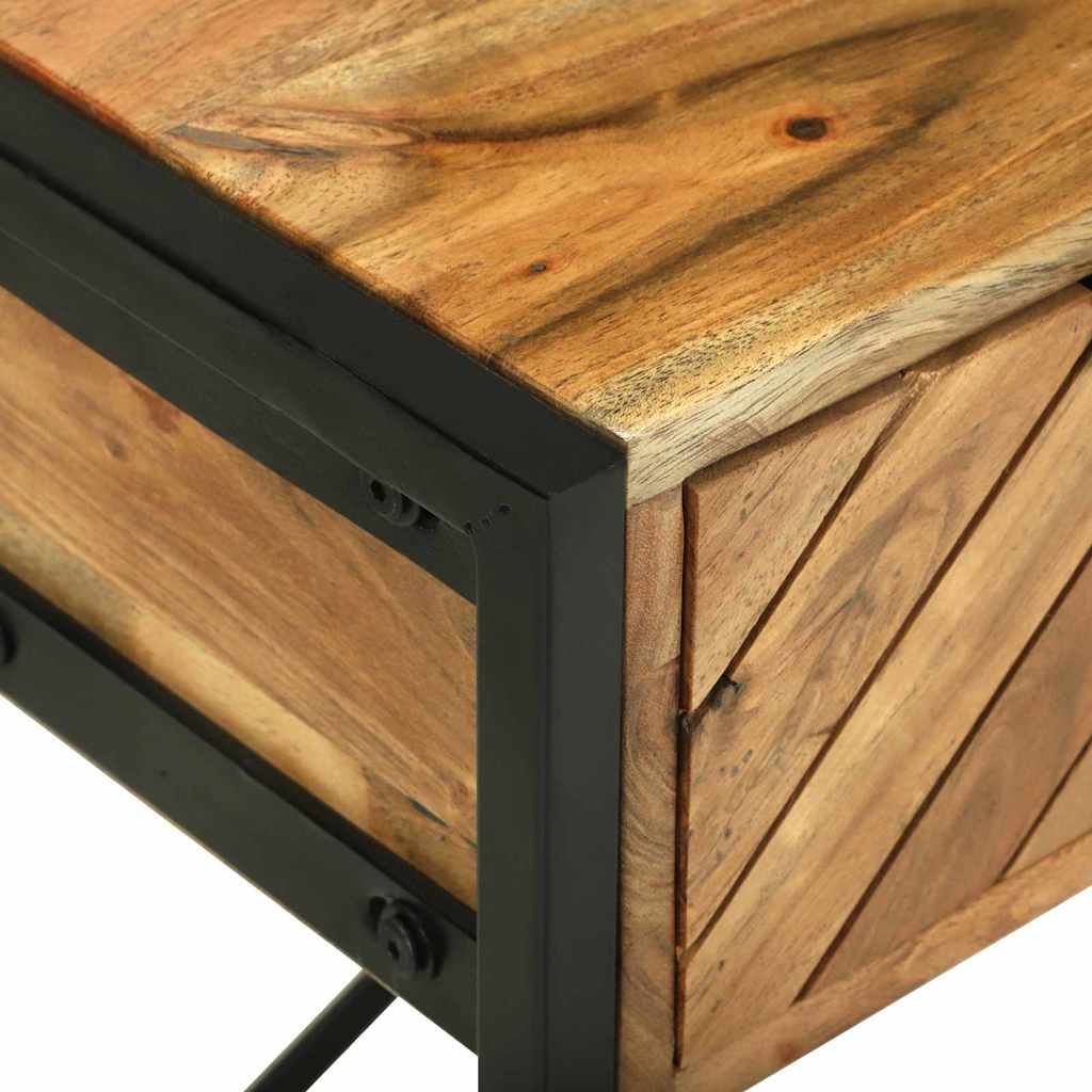 Dressing Table Brown 100 X 40 X 120 Cm Solid Acacia Wood