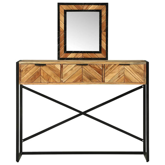 Dressing Table Brown 100 X 40 X 120 Cm Solid Acacia Wood