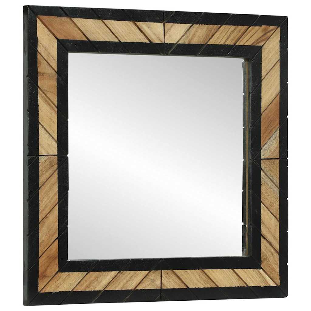 Mirror Black And Brown Solid Wood Acacia