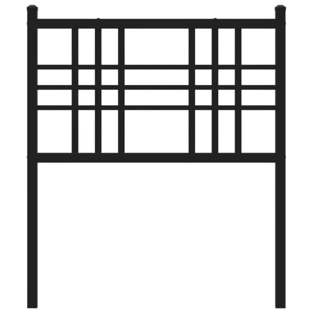 Metal Headboard Black 75cm