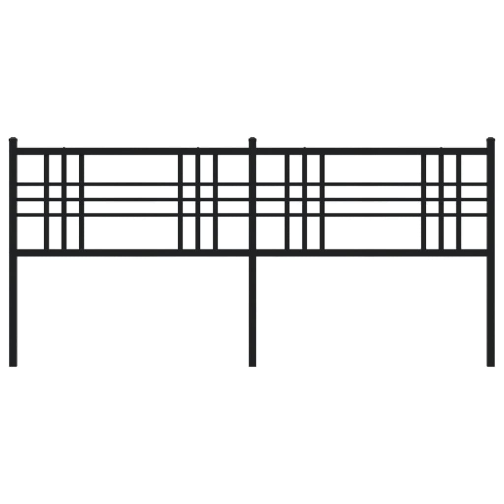 Metal Headboard Black 180cm