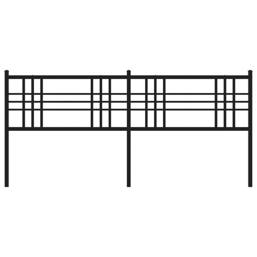 Metal Headboard Black 200cm