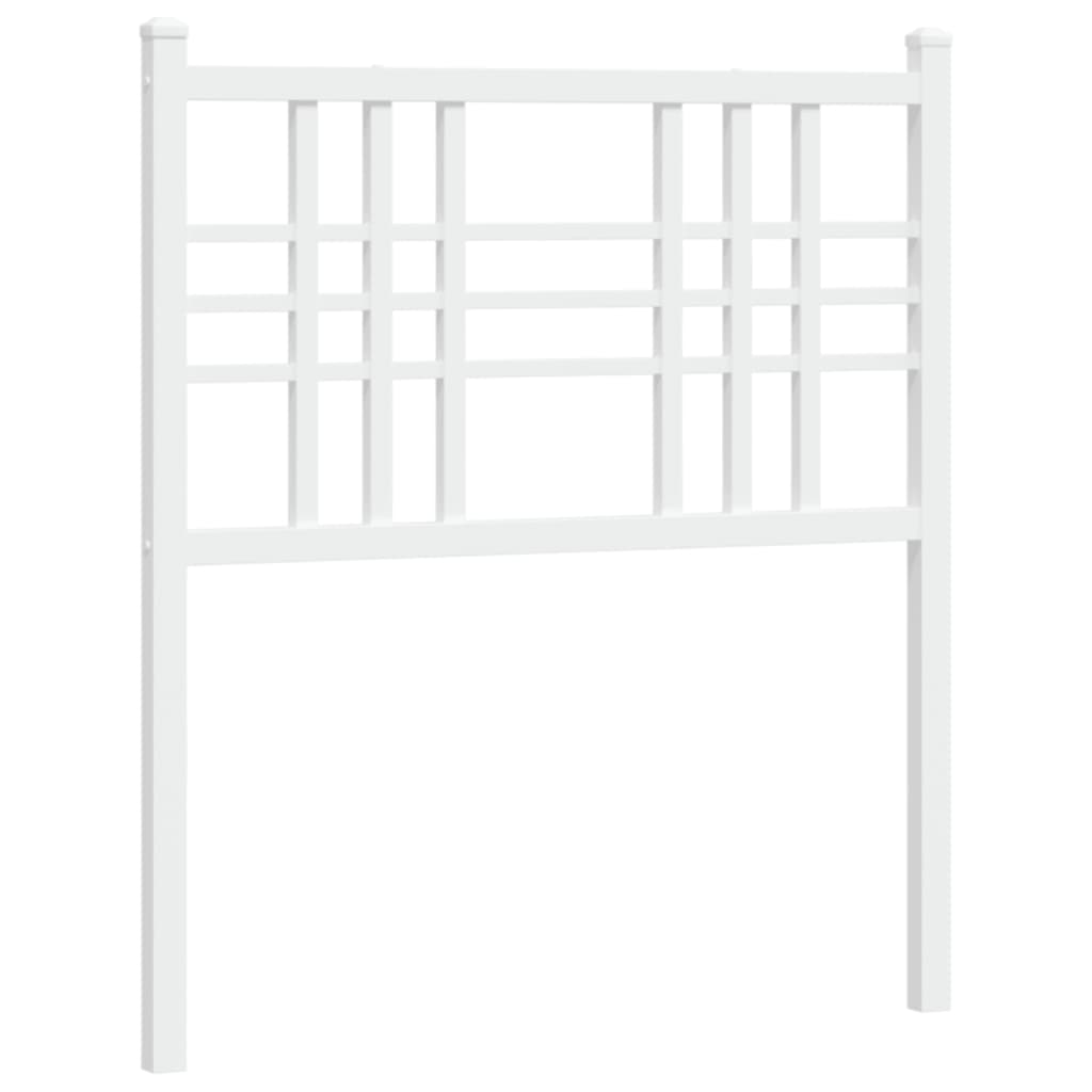 Metal Headboard White 75cm
