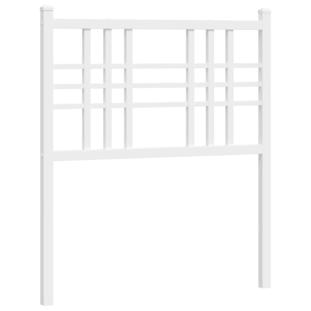 Metal Headboard White 80cm