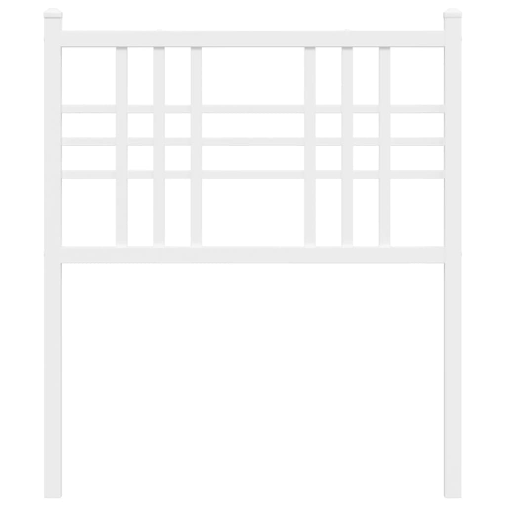 Metal Headboard White 80cm