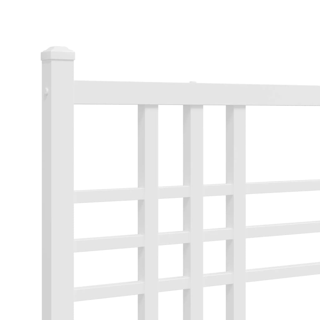 Metal Headboard White 80cm
