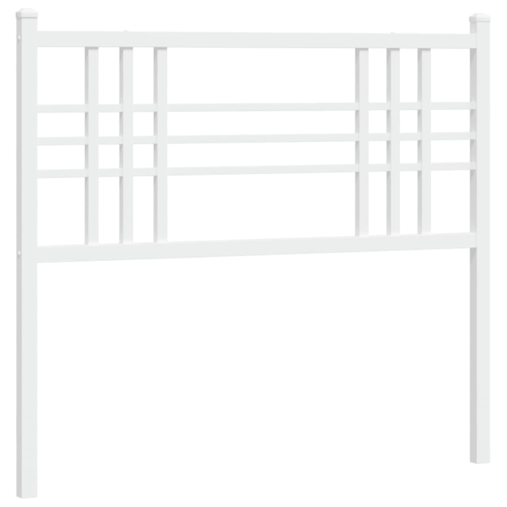 Metal Headboard White 100cm