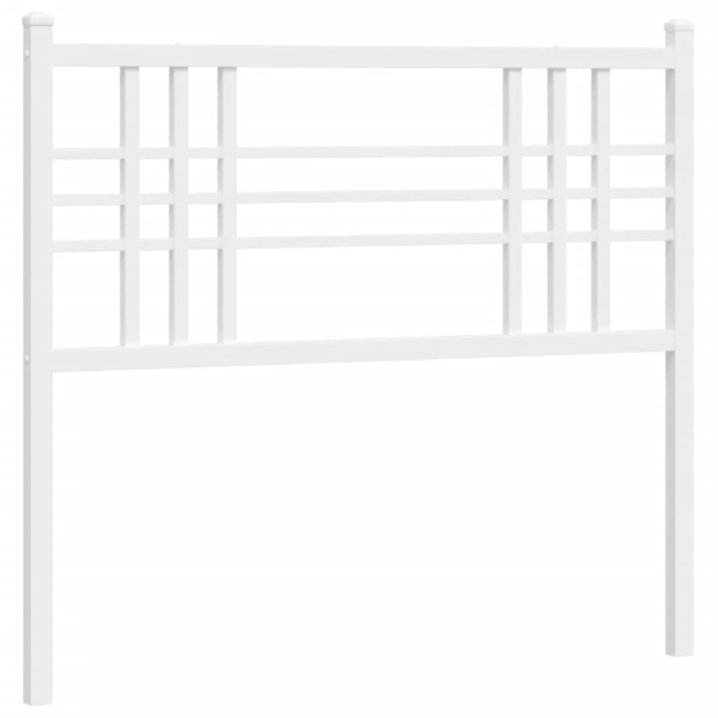 Metal Headboard White 107cm