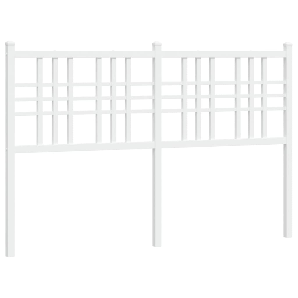 Metal Headboard White 120cm